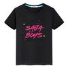 Saja Boys Kawaii Tees Kpop Demon Hunters Print 100%Cotton T Shirt for Kids Boy 10year Cute Tops Anime Short Y2k  Girls Clothes