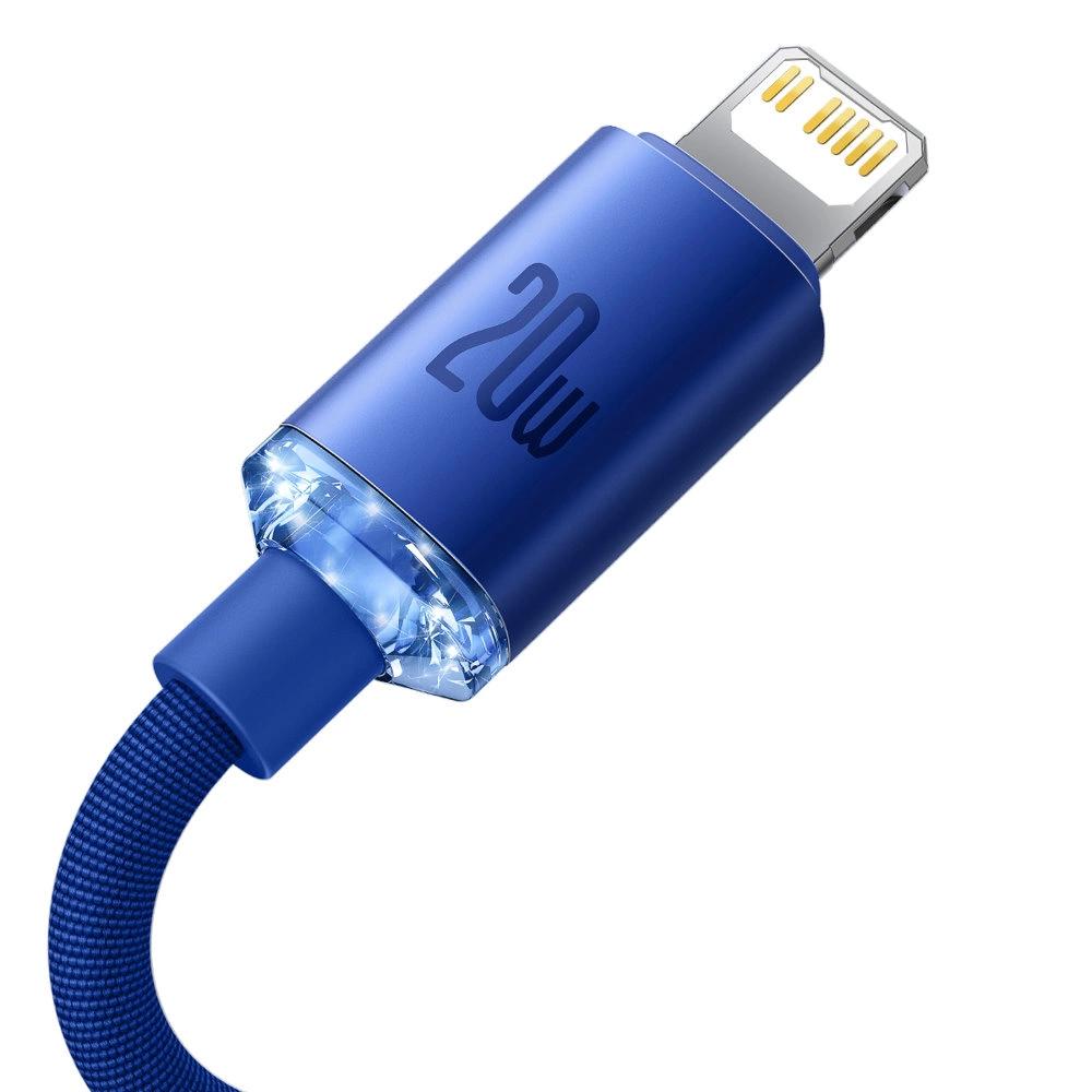 Baseus Crystal Shine Series Cable Usb Cable For Fast Charging And Data Transfer Usb Type C - Lightning 20W 1.2M Blue (Cajy000203)