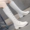 Fashion Elastic Round Toe Ladies Knee High Shaft Shoes Large Size Warm Designer Luxury On Offer Hot Spring Autumn Pu Women's Long Boots