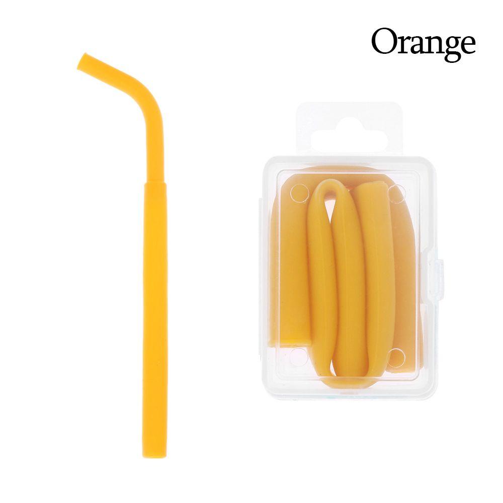 Reusable Drinkware Barware Cleaning Brush Silicone Straws Bar Accessories Foldable Drinking Straw