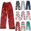 Women Winter Pants Full Length Long Trousers Christmas Printed Pants