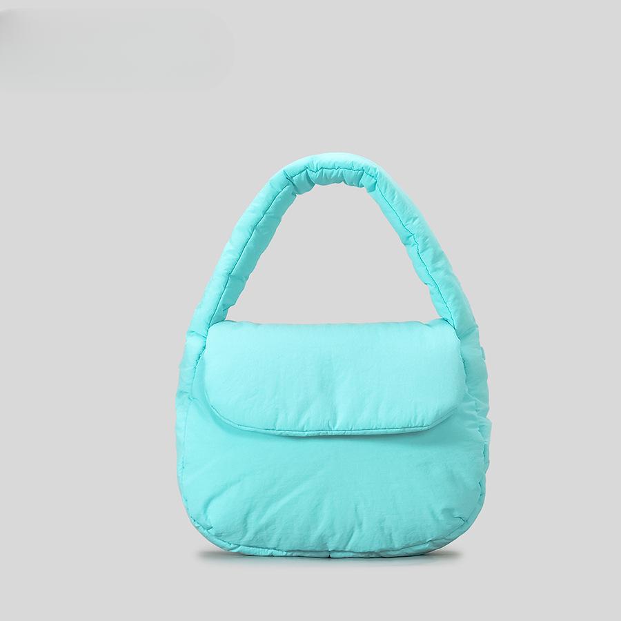 Женская сумка-клапан из хлопка с зажимом, маленькая сумка, сумка через плечо цвета конфет, симпатичная легкая сумка-седло