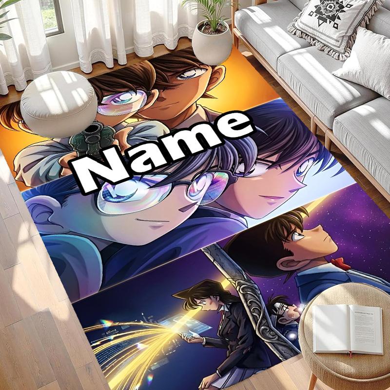 Custom Name Personalized Anime Print Carpet, Versatile Home Decor Rug, for Playroom, Apartment, Balcony, Entryway, Hallway Gift