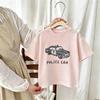 1-7 Year Old Children's Clothes Print Car Fashion Boys T-shirt Summer Thin Loose Casual Simple T Shirts Short-sleeved Tops