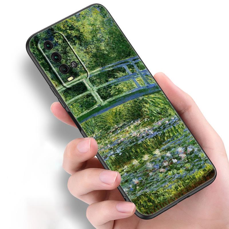 Силиконовый чехол для телефона Claude Monet для Xiaomi Redmi Note 11 10 9 8 Pro 11T 10T 10S 9S 8T 9 9A 9C 9T, черный мягкий чехол, чехол