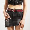 PU Leather Women's Belt Y2k Dress Jeans Belt Fashionable Thin Waist Belt  For Girls