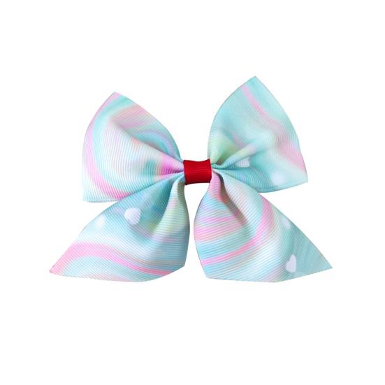 5 шт. детские заколки для волос градиентного цвета в радужную полоску с бантом Декор заколки для волос для девочек аксессуары для волос обратно в школу Рождественский подарок