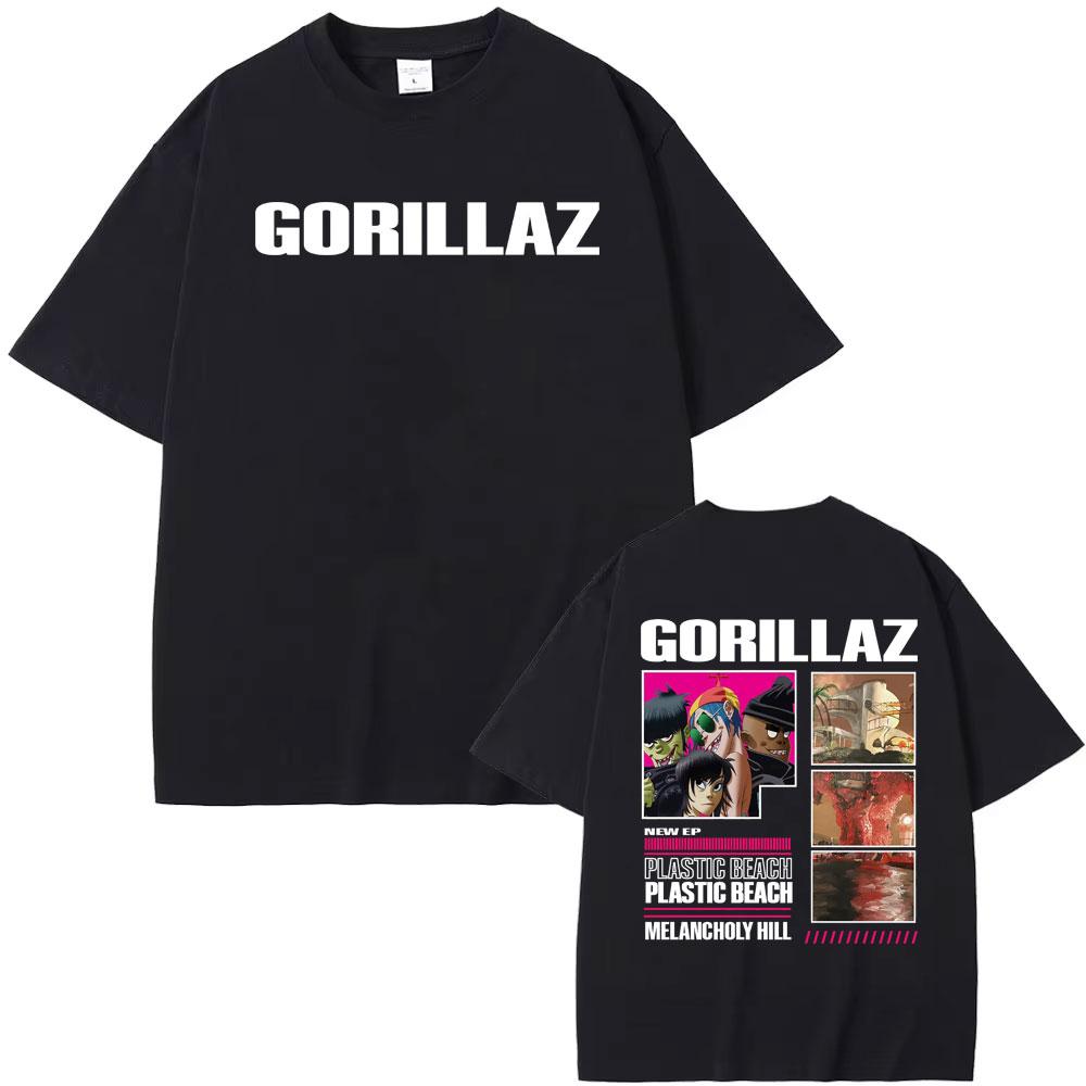 Gorillaz The Mountian New Album 2026 Tour TShirt Men Women Oversized Fashion Gothic Clothes T Shirts O-Neck High Quality T-shirt