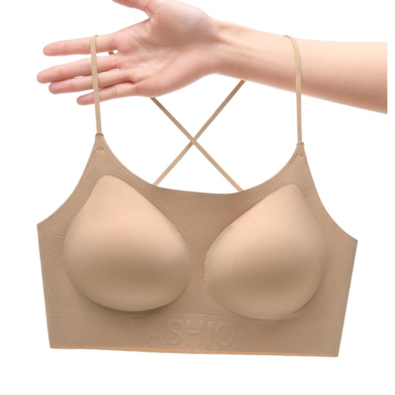 Бесшовное нижнее белье бюстгальтер женский дышащий невидимый бюстгальтер собранный без косточек тонкая бретелька красивый бюстгальтер со спинкой