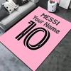 Messi Fan Artwork Custom Name Carpet Rug For Living Room Bedroom Home Sofa Decoration Kids Play Nonslip Floor Mat