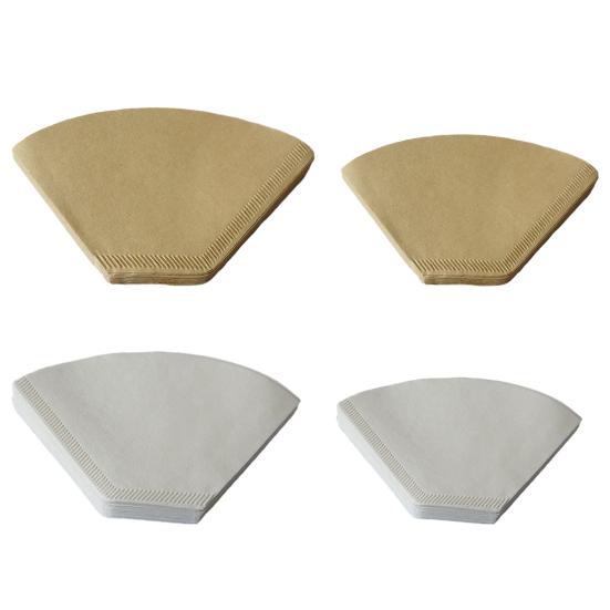 100 шт., бумажный фильтр для кофе, натуральный неотбеленный, одноразовый, капельница для кофе, конус, универсальные аксессуары для кофеварки