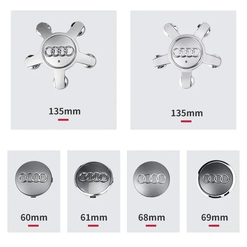 Для Audi B5 Колпаки на ступицу Горячие Для Audi 4 шт. 60/ 61/68/69 мм Колпачок центральной ступицы колеса Audi значок на ступицу подходит для Audi TT RS A3A4A5A7A8S5 S6