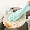1 шт., волшебные силиконовые резиновые перчатки для мытья посуды, экологически чистый скруббер, инструмент для чистки, резиновые перчатки