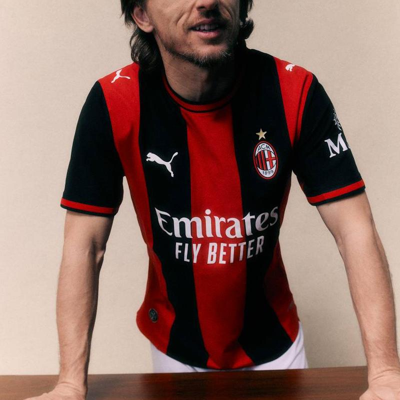 Мужская аутентичная домашняя футболка Puma AC Milan 26/27 'Черно-красная'