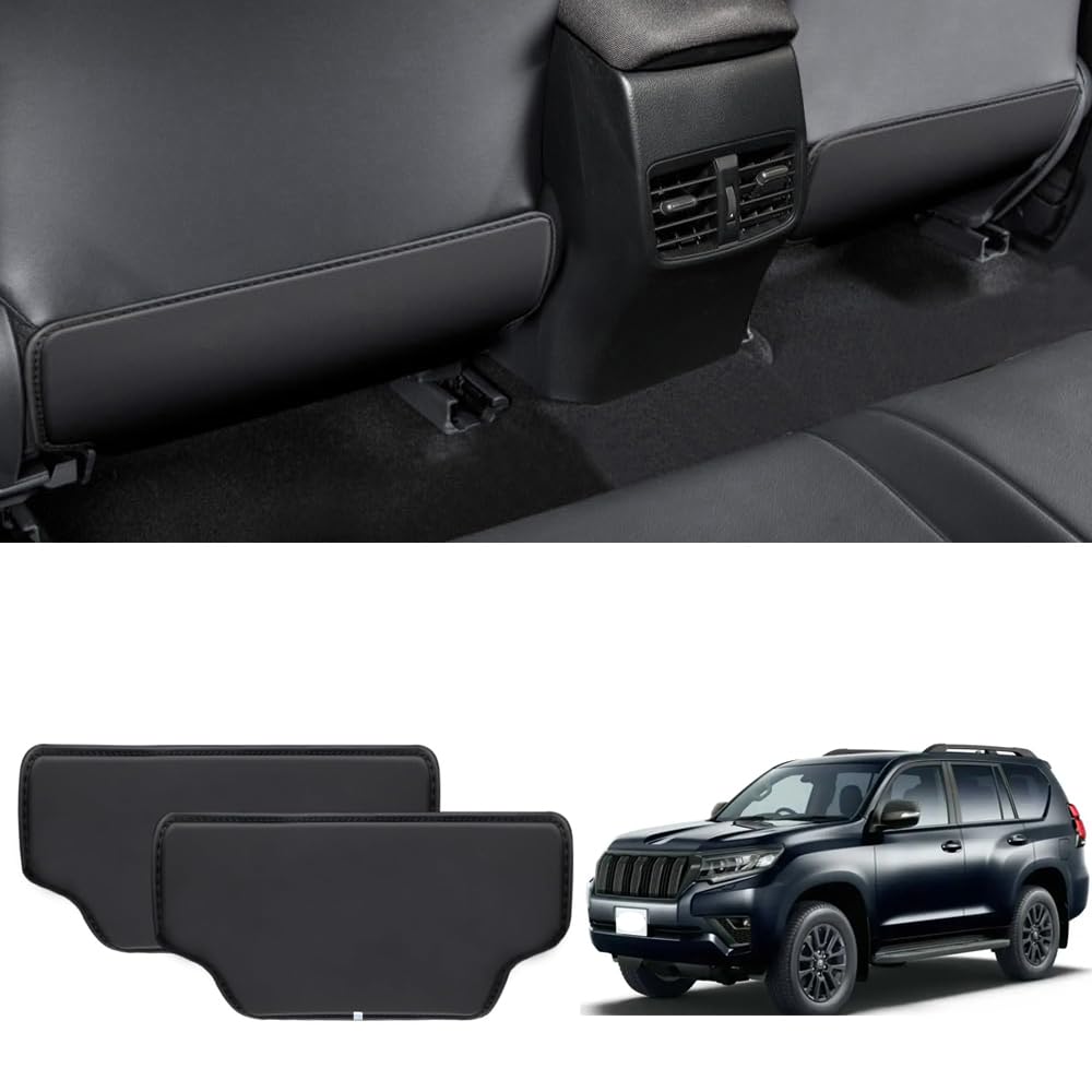Specially Designed for Toyota Land Cruiser Prado 150 Series PU Leather Kick Guard Rear Seat Back Protector Interior Prevents Water Scratch Easy To Set