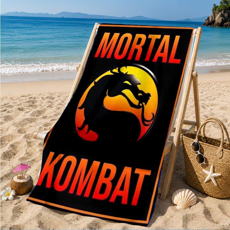 Dark Warrior's Mortal Kombat Beach Towel, Quick-drying, Easy to Care for, Suitable for Both Fitness and Beach Vacations,Sports Essential