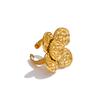 Yhpup Stainless Steel Metal Flower Imitation Pearls Open Golden Ring 18K PVD Plated Fashion Trendy Jewelry Wholesale