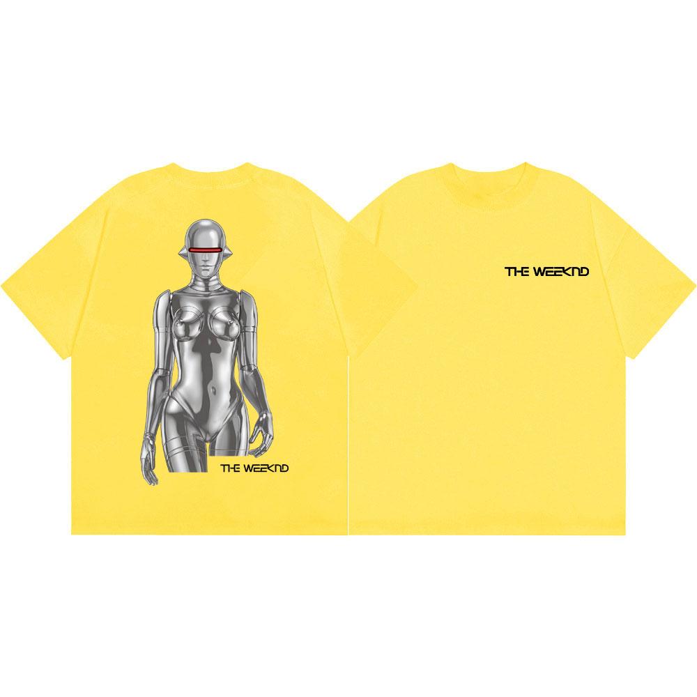 Rapper The Weeknd Merch T-shirts Men Women Clothing Fashion Hip Hop Short Sleeve T Shirt High Quality Cotton Oversized T-shirt