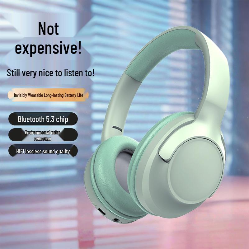 Игровые беспроводные Bluetooth-наушники с шумоподавлением, накладные, без задержек, унисекс - C2234.