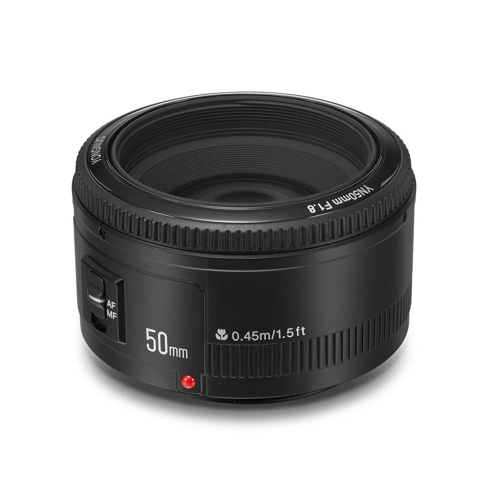 Объектив Yongnuo 50mm F1.8 для Canon, объектив для камеры Yongnuo с большой диафрагмой и автофокусом