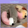 Cartoon Cute Long Tongue Puppy Design Portable Neck Pillow For Travel And Rest