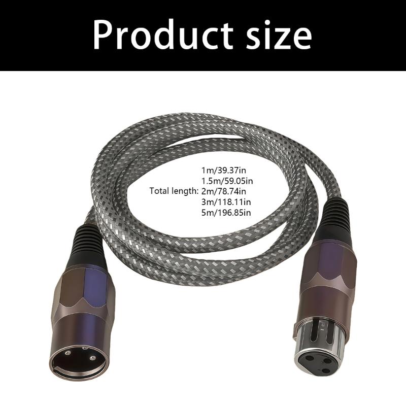 Высококачественный XLR-кабель Сбалансированный XLR 3-контактный Male-Female Кабель для микрофонов Для чистого звука Профессиональные применения