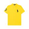 Polo SS23 Логотип Вышитый Пуловер Прямой Покрой Короткий Рукав Поло Мужские Топы Желтый 710697457-049