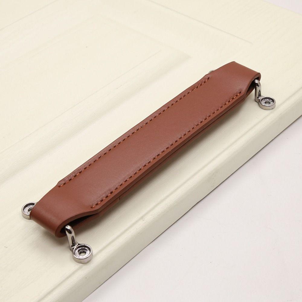 Soft Stool Pull Handle PU Cabinet Pulls Classic Leather Handle Drawer