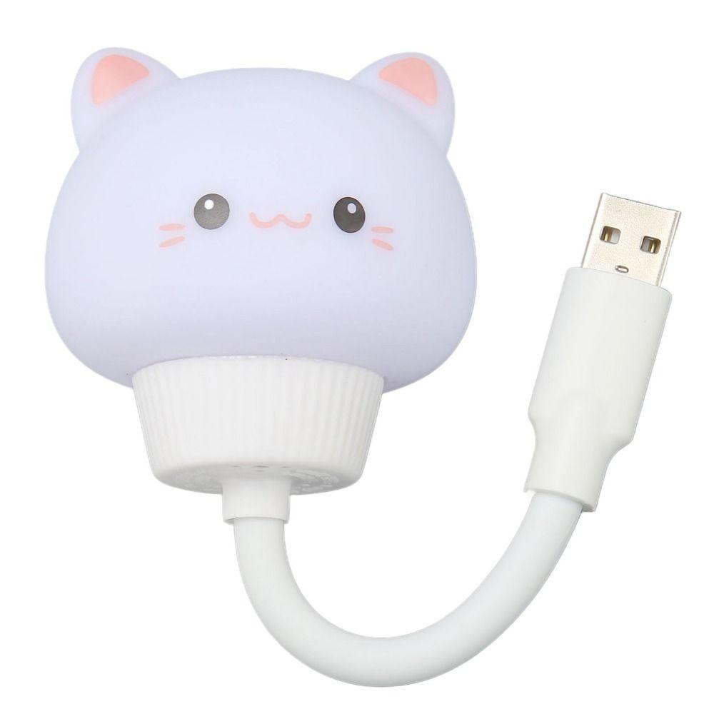 3 уровня яркости USB светодиодный свет Защита глаз Милый световой индикатор с голосовым управлением Портативный Функция таймера USB ночник Для общежития