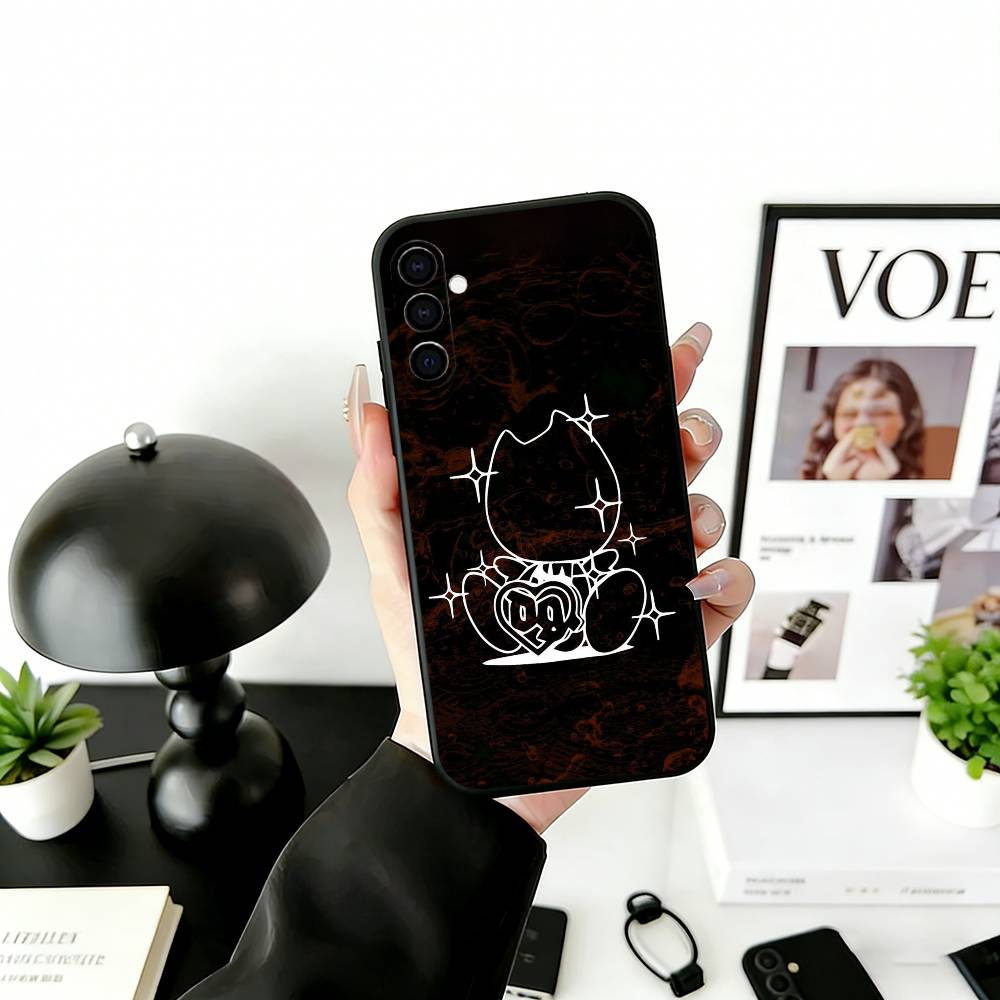 B-Bladee DG 3-3-3 Phone Case Black Silicone Soft For Samsung Galaxy A73,A72,A71,A70,A53,A52,A51