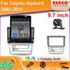 9.7" Vertical Style Tesla Screen Android Toyota Alphard 2002-2011 Navigation GPS Multimedia Player Carplay 4G Screen 2din