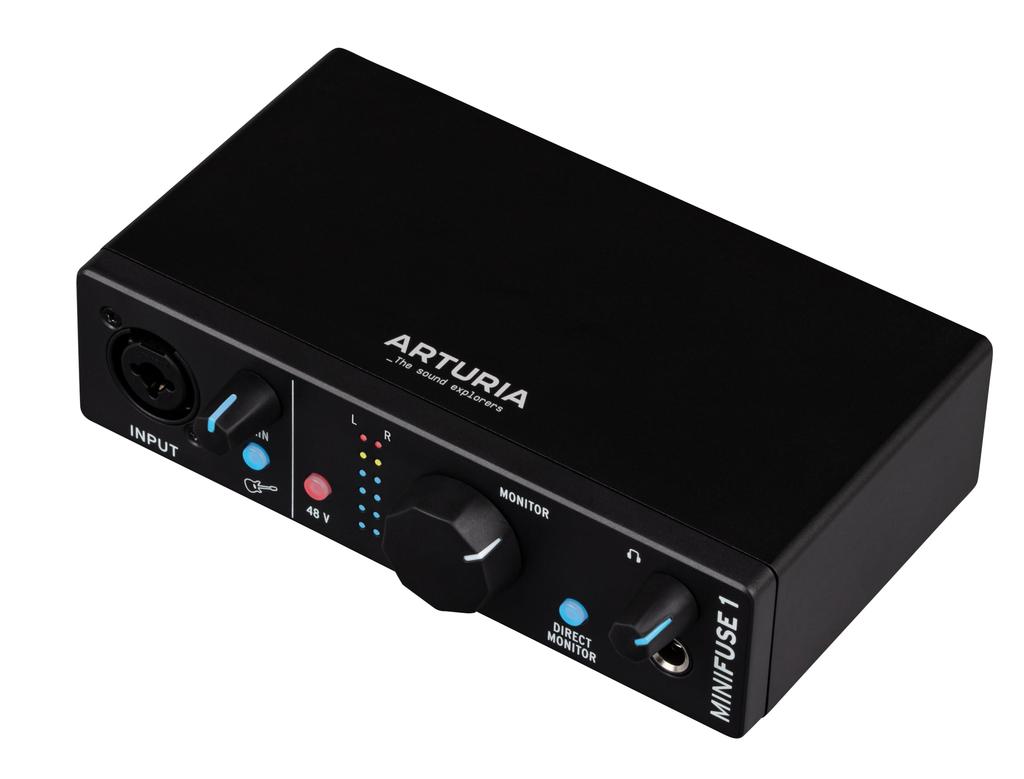 Arturia MiniFuse 1 Портативный аудиоинтерфейс (черный) с программным обеспечением для музыкального продакшена