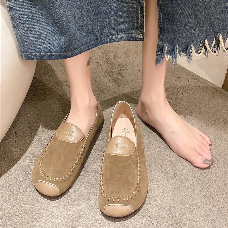 CRLAYDK женские мокасины домашняя обувь для дома и отдыха замшевые мягкие пенни-лоферы для работы вождения лодки классические туфли на плоской подошве для женщин