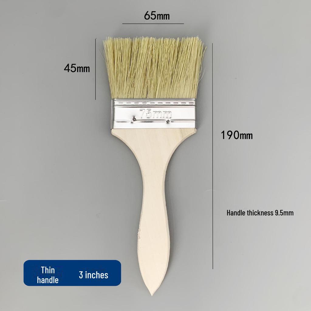 Щетка для барбекю и пыли из натуральной свиной шерсти - мягкая, коричневая, промышленная водонепроницаемая для домашнего использования