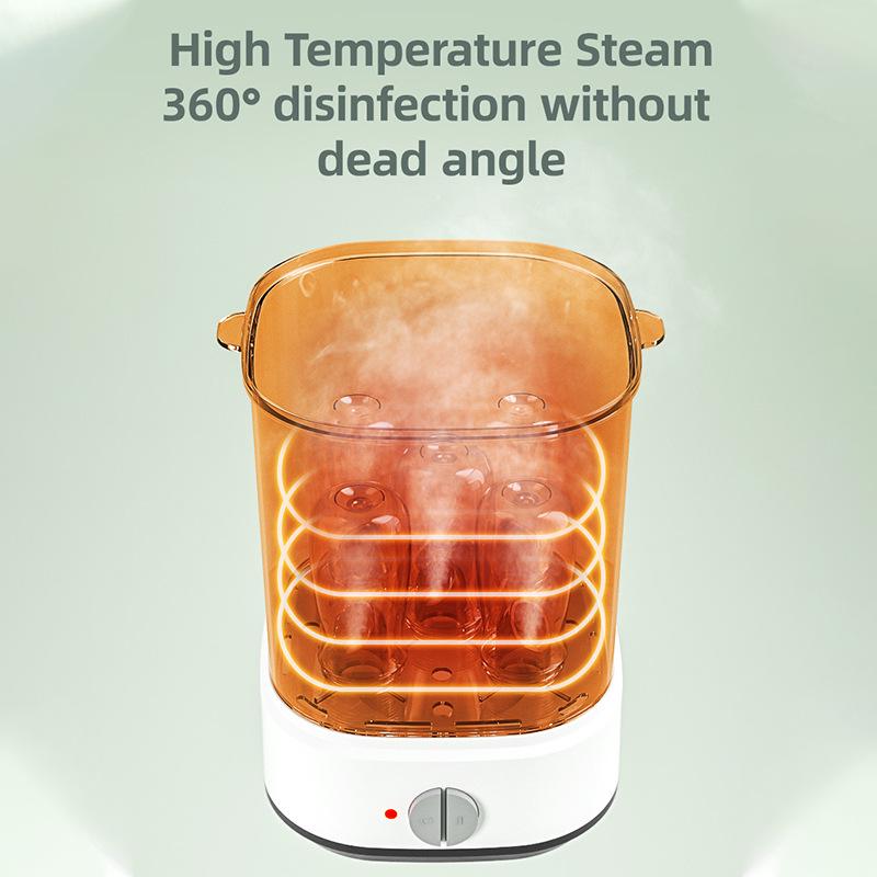 Стерилизатор для детских бутылочек и сосок паром Whale Love большой вместимости