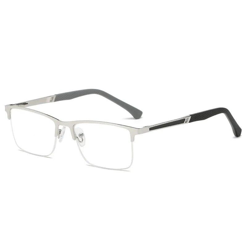 Multifocal Progressive Reading Glasses Office Computer Anti Blue Light Eyeglasses with Presbyopic Lens Eyewears Metal Frame