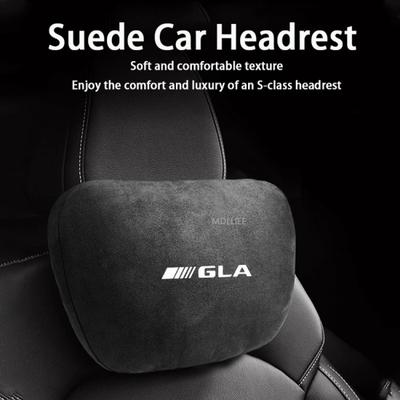 Для Mercedes Benz GLA GLB GLC Высококачественная замшевая поддержка шеи на подголовник сиденья автомобиля Мягкая подушка для шеи Аксессуары для интерьера автомобиля