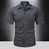 Летняя быстросохнущая рубашка с короткими рукавами, мужская уличная свободная быстросохнущая футболка, повседневная тонкая рубашка для альпинизма и рыбалки