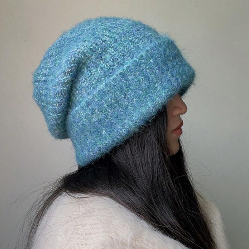 1pc Winter Knitted Hat Women's Loose Edition Lazy Style Design,Warm Ear Protection Casual Knitted Hat,Suitable for Daily Outings
