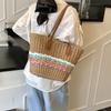 Плетеная соломенная сумка женская большой вместимости новая весенне-летняя универсальная сумка-тоут для морского отдыха, пляжная сумка