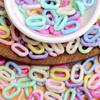 500g/bag About 2200Pcs 14mm*9mm Twisted DIY Multicolor Chains Acrylic Beads Jewelry Findings Accessories Assembled Parts