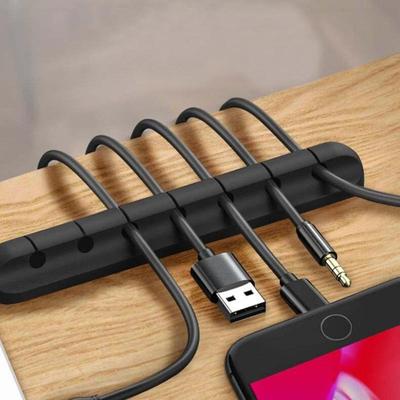 Силиконовый органайзер для кабеля USB, намотка для настольного управления, зажимы для кабеля, держатель для мыши, органайзер для проводов наушников, протектор