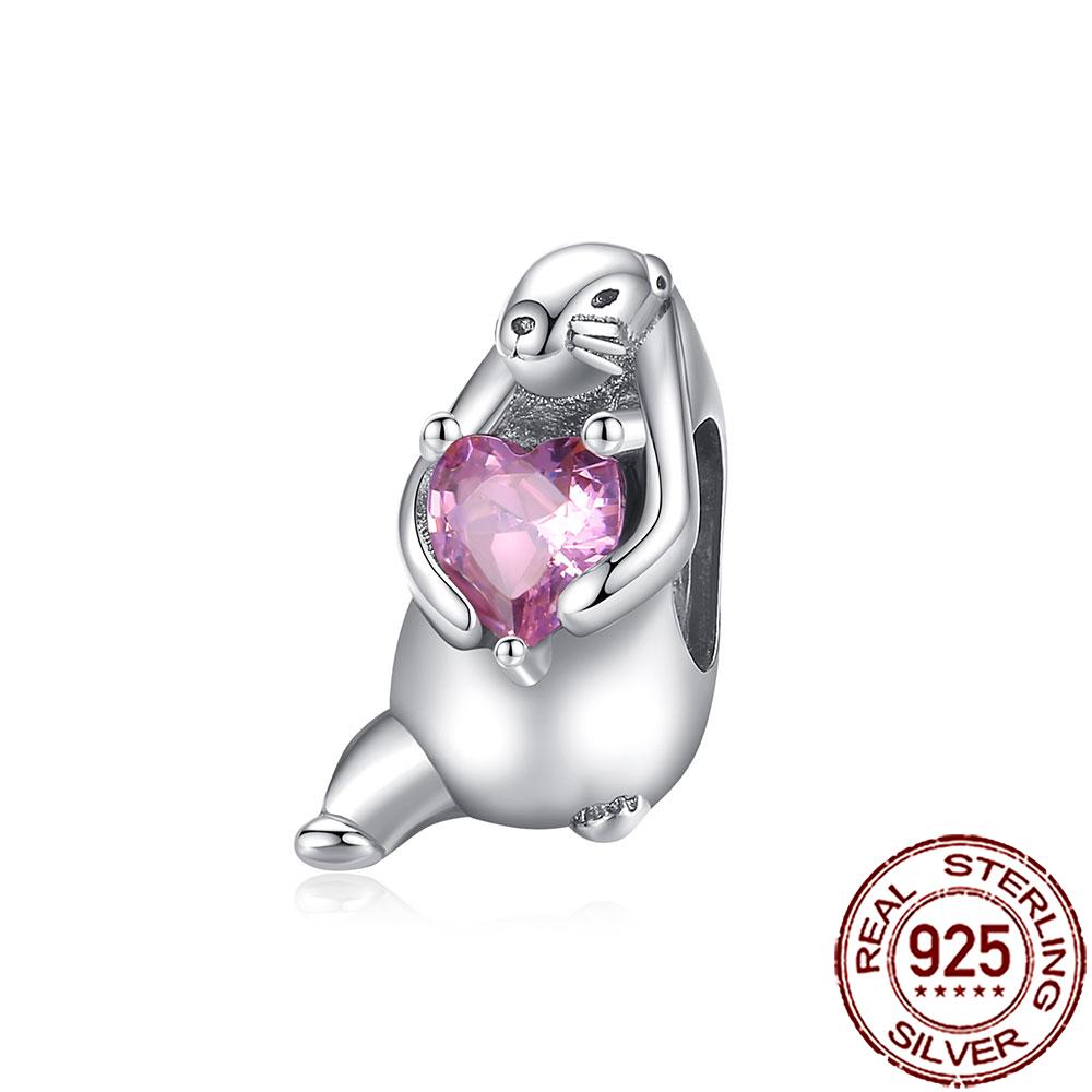New Charms 925 Silver Cat Dog Flamingo Chameleon Axolotl Animal Beads Fit Bracelet Necklace Women DIY Jewelry