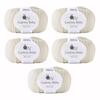 Knitworm Cashmere Baby 5 Medium 50g Microfiber Nylon Yarn, Balls, Weight, (approx. 145m), 50% Acrylic, 50% (11. Ivory)