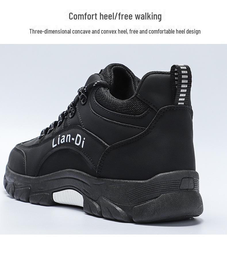 Весна 2025 г. Мужская повседневная обувь для работы на открытом воздухе и походов — большие размеры, универсальные туфли Daddy в британском стиле