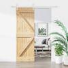 VidaXL Sliding Door and Hardware Kit 70x210 Cm Solid Pine, Interior Door, Interior Barn Door 3203211