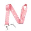 Pink Key Lanyards Heart Neck Strap Keyring Accessories Heart Credential Holder  Gifts