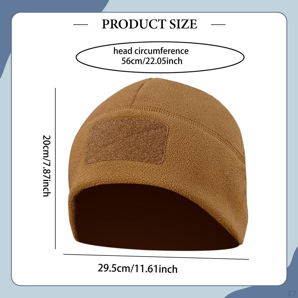 Beanie Mens Fleece Cap Watch Outdoor Sports Hat Thick Soft Windproof Suitable for Autumn Winter
