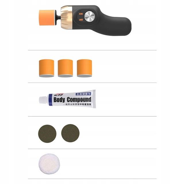 Мини-полировщик автомобиля, ручная полировальная машина для ремонта царапин с 100 мл воска для ухода за краской автомобиля, инструмент для чистки воском