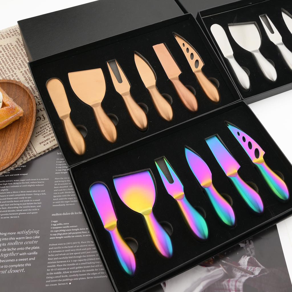 Premium Exquisite 4/6pc Cheese Slicer Cutter Knife Creative Sharp Knife Cheese Kitchen Tool Cake Spatula Butter Knife Cheese Set